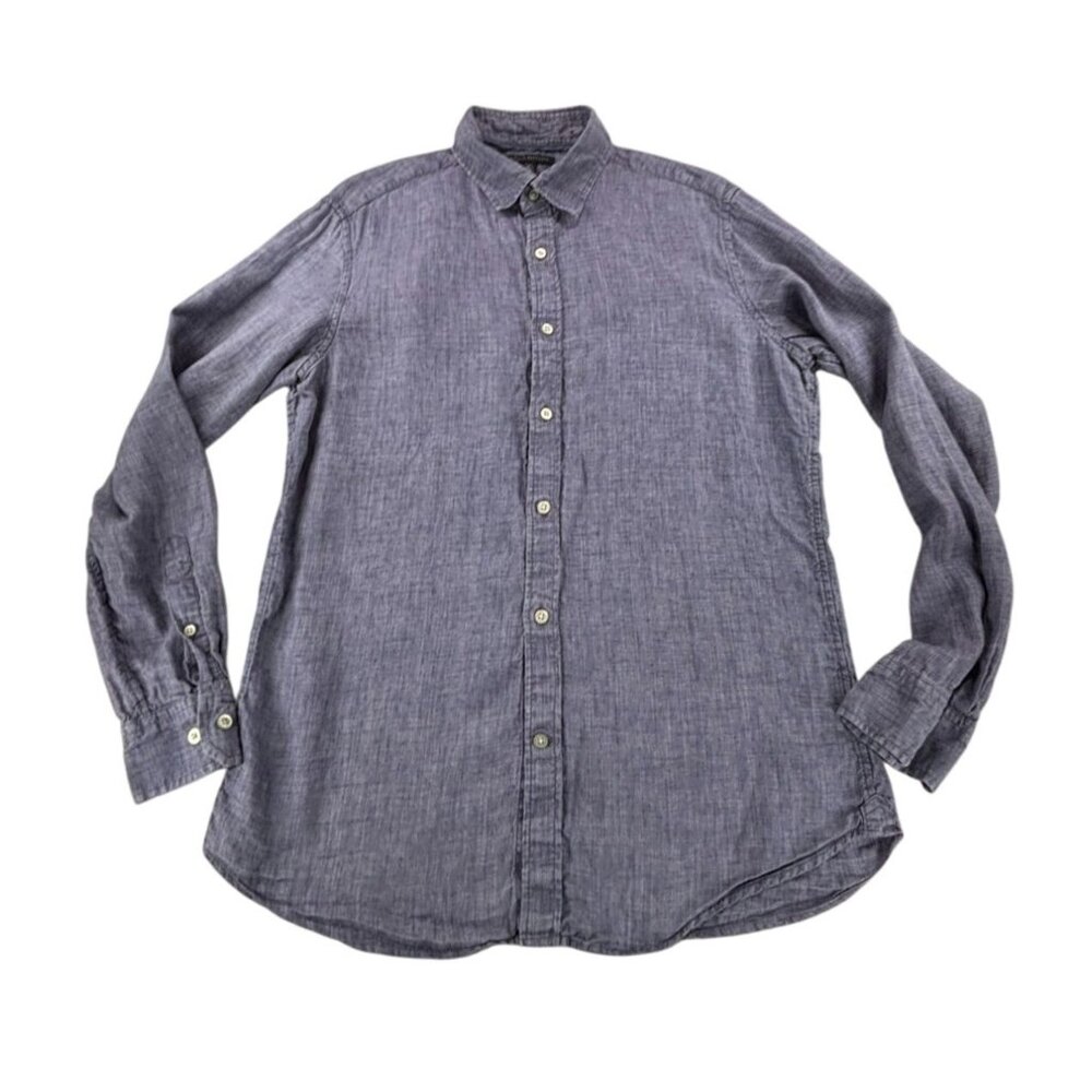 Banana Republic Mens Linen Shirt Blue Size M